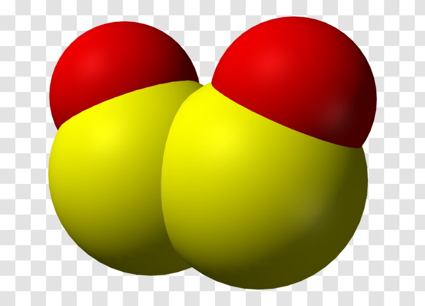 Disulfur Monoxide Space-filling Model Dioxide - Molecule - Ball Transparent PNG