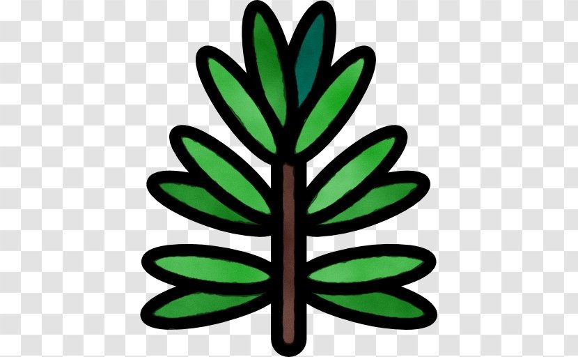 Green Leaf Watercolor - Symbol Plant Transparent PNG
