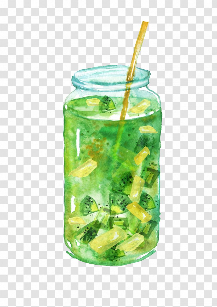 Juice Cocktail Lemonade Drink Fruit - Green - A Glass Of Transparent PNG