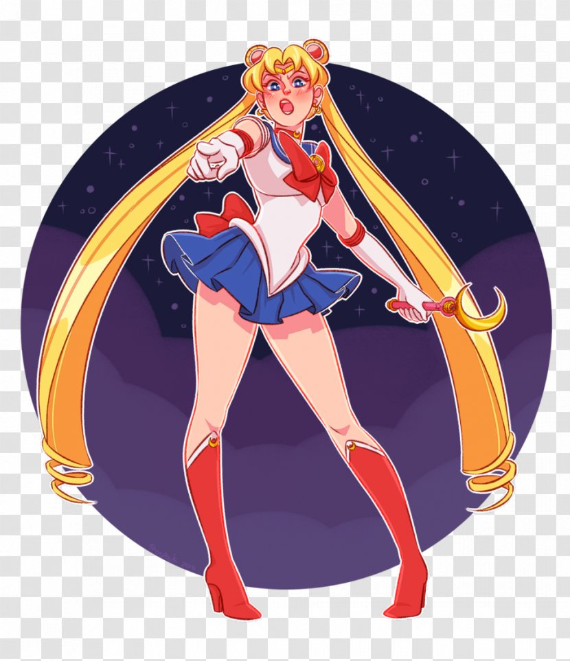 Sailor Moon Drawing Cartoon - Silhouette Transparent PNG