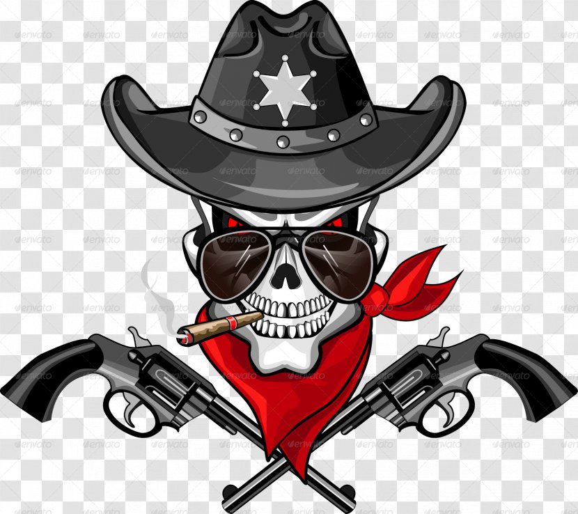 Pistol Firearm Skull Stock - Sheriff Transparent PNG