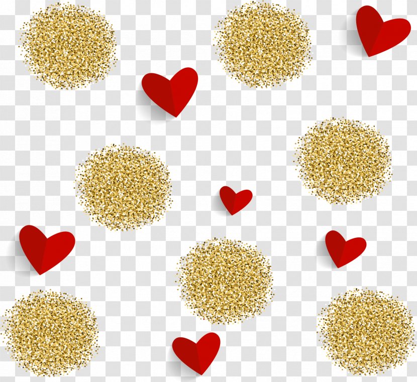 Clip Art - Heart - Golden Spot Shiny Background Transparent PNG