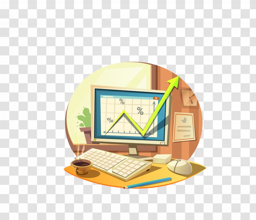 Investment Adobe Illustrator - Stock - Vector Color Office Desk Supplies Computer Transparent PNG
