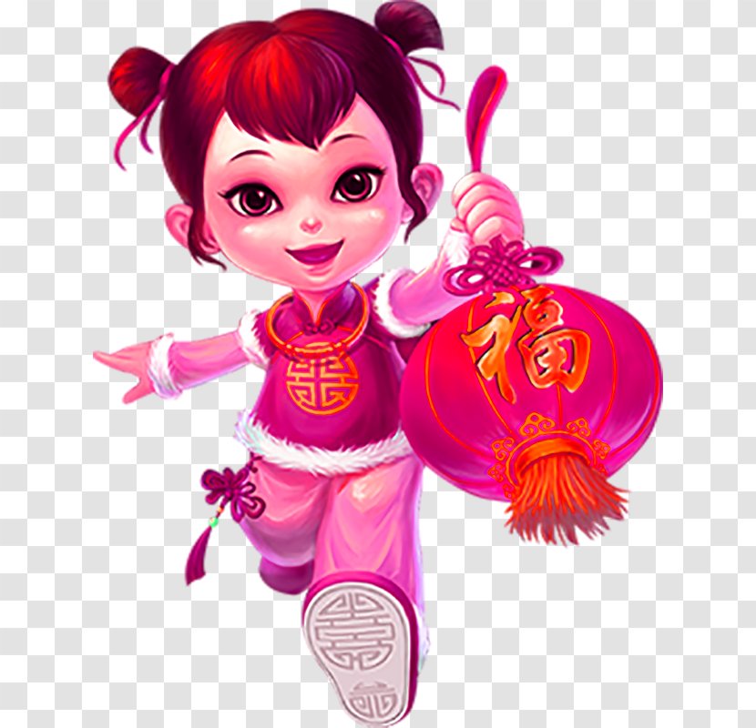 Chinese New Year Firecracker Years Day - Children Lantern Transparent PNG