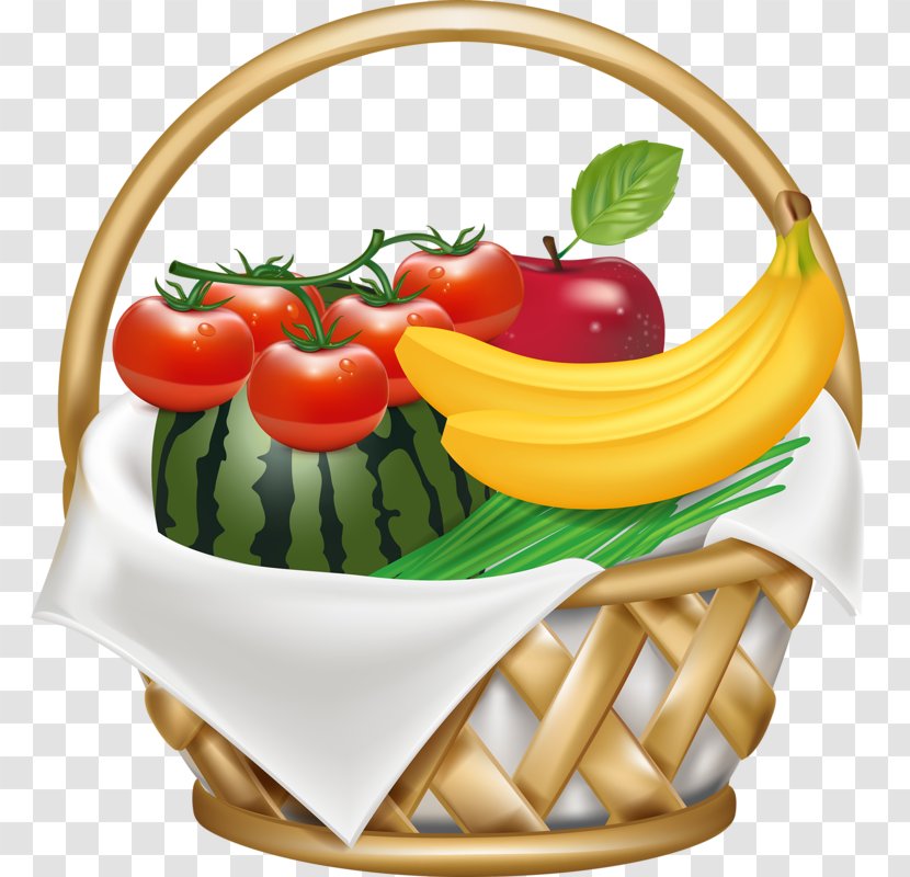 Fruit Food Gift Baskets Clip Art - Fruits Basket Transparent PNG