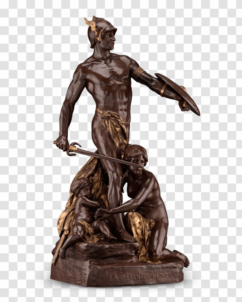 Bronze Sculpture La Defense Défense Du Foyer France - Metal - Marble Statues Transparent PNG