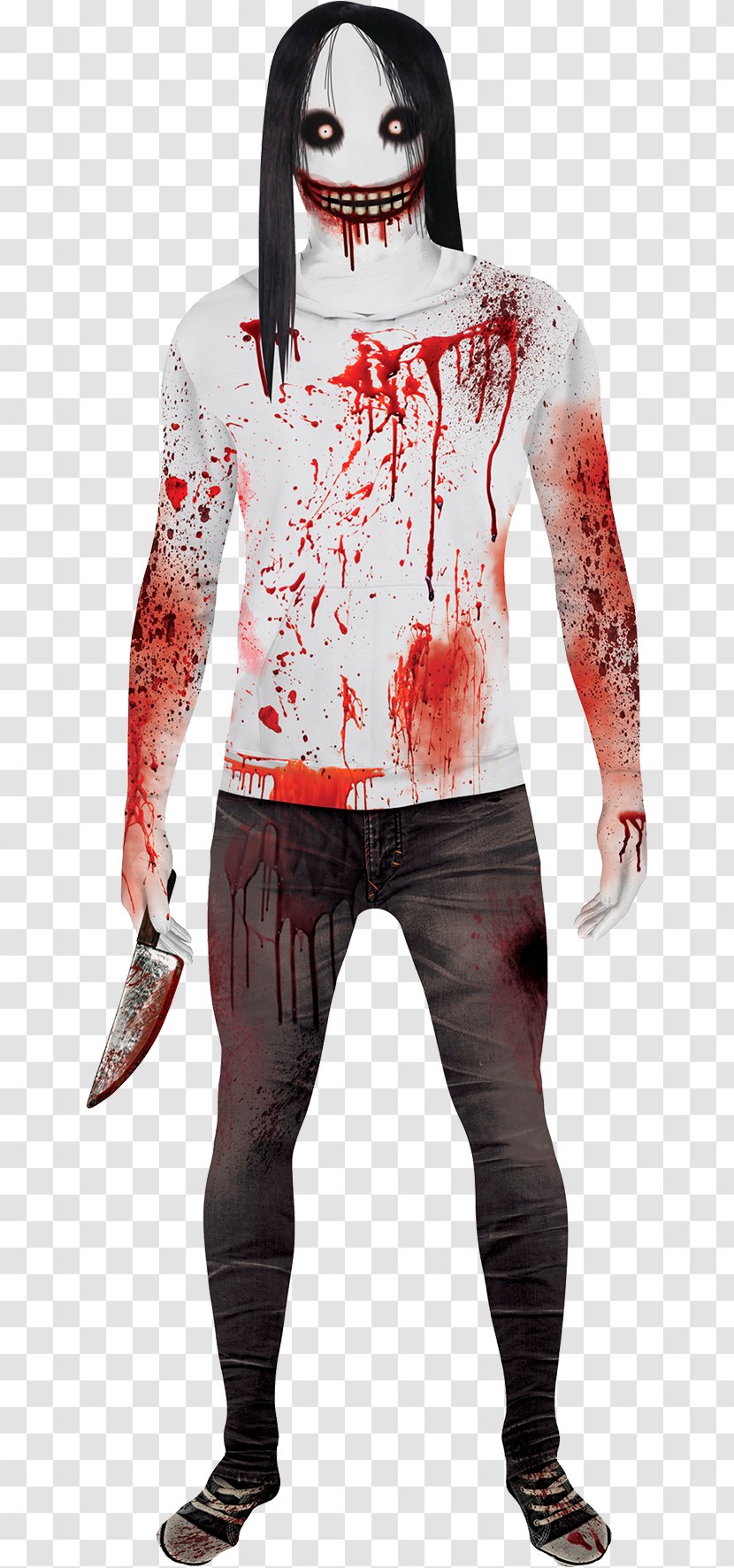 Morphsuits Jeff The Killer BuyCostumes.com - Silhouette - Suit Transparent PNG