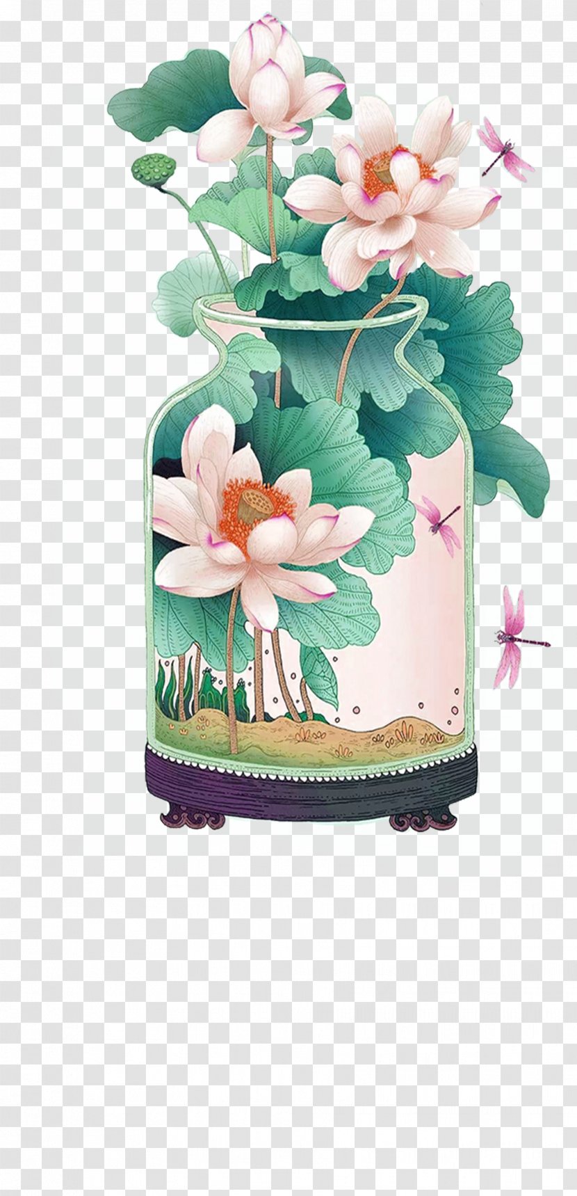 Oudejaarsdag Van De Maankalender Chinese New Year Creativity Illustration - Plant - Watercolor Lotus Decoration Transparent PNG
