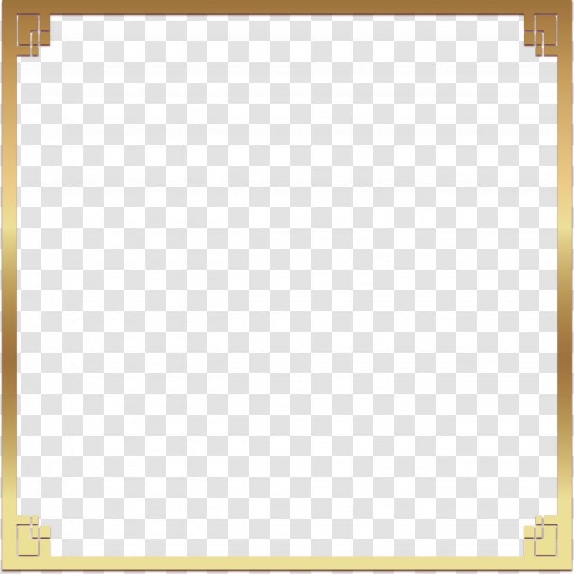 Square Angle Yellow Pattern - Vector Golden Frame Transparent PNG