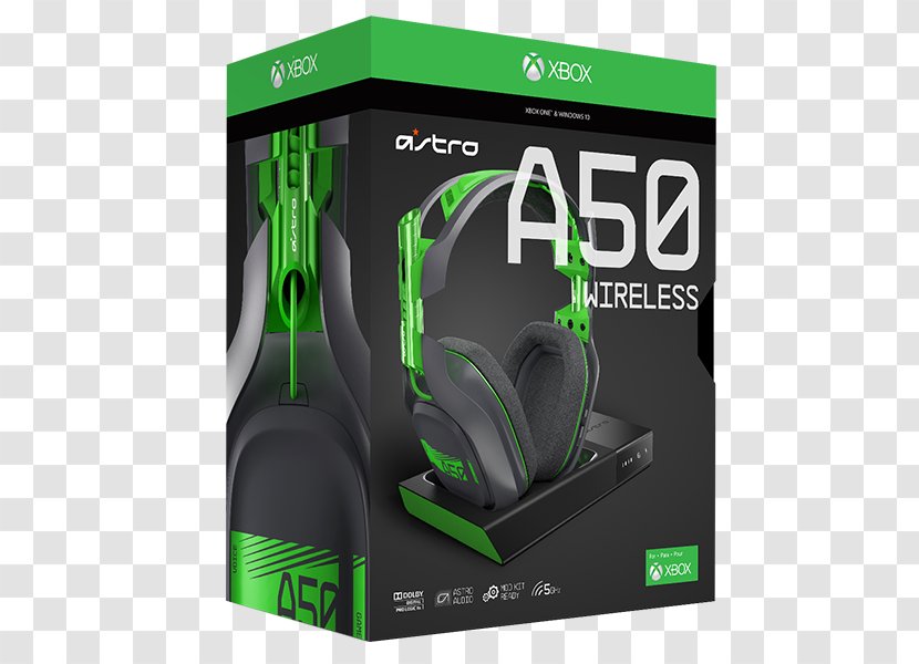 Xbox 360 Wireless Headset ASTRO Gaming A50 One - Astro Transparent PNG
