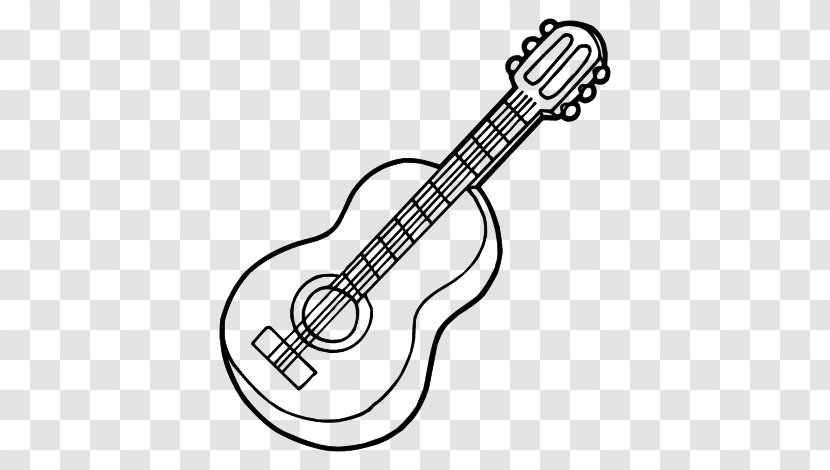 Electric Guitar Drawing Classical Bass - Silhouette - Instrumentos Musicales Transparent PNG