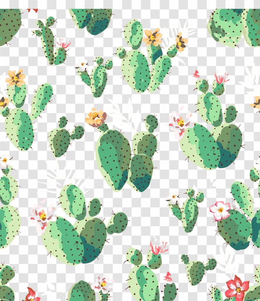 Cactaceae T-shirt Succulent Plant Textile Wallpaper - Caryophyllales - Green Cactus Pattern Background Transparent PNG