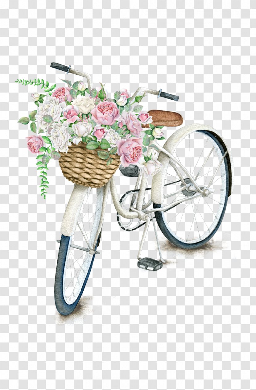 Bicycle Baskets Clip Art Cycling - Handlebar Transparent PNG