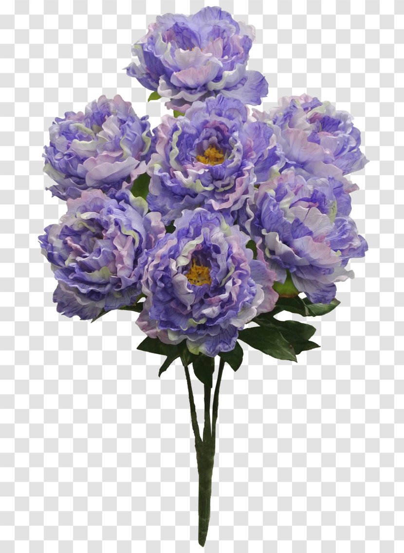 Rose Peony Cut Flowers Artificial Flower - Blue Transparent PNG
