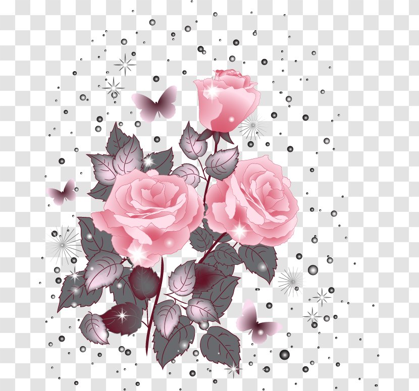 Garden Roses Pink - Color - Rose Transparent PNG