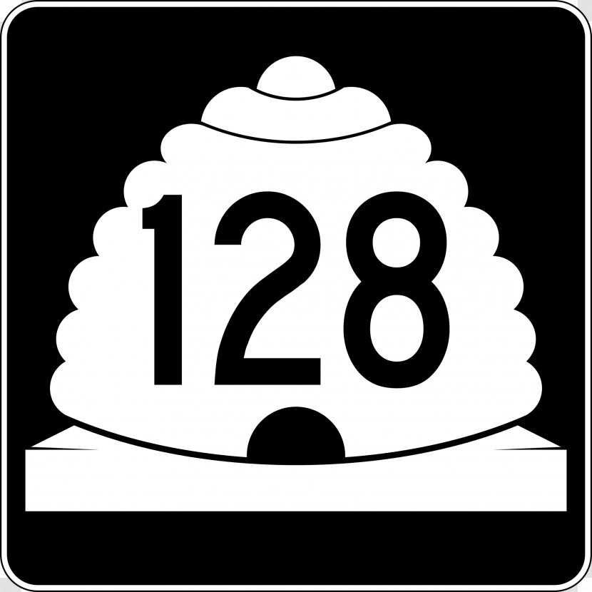 Utah State Route 128 Highway Sign Shield 210 - Road Transparent PNG