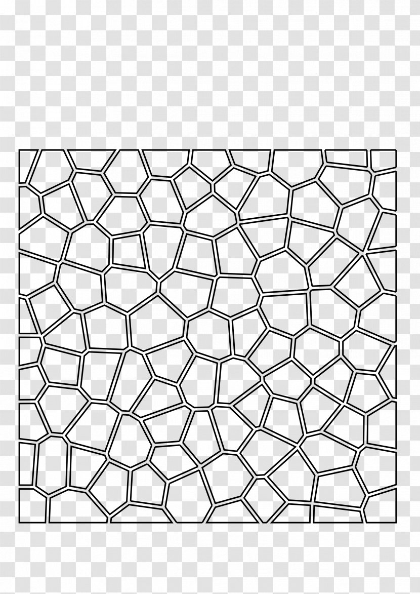 Voronoi Diagram Mathematics Two-dimensional Space Pattern - Fractal - Patterns Transparent PNG