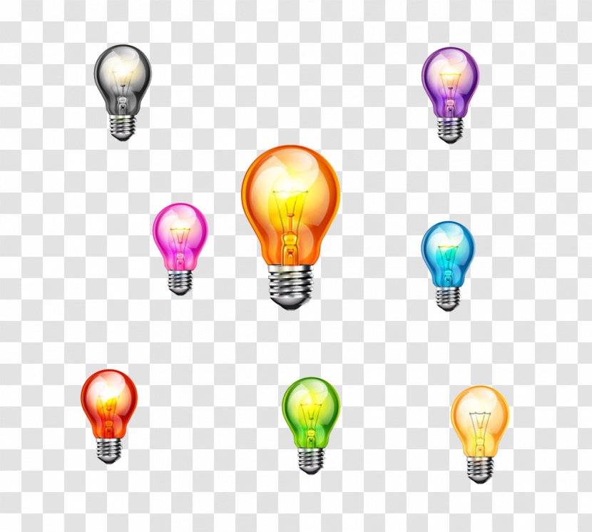 Incandescent Light Bulb Color - Colored Transparent PNG