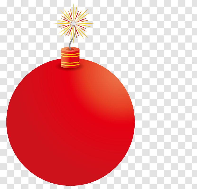Black Powder Bomb Explosive Material - Christmas Ornament - Red Gunpowder Transparent PNG