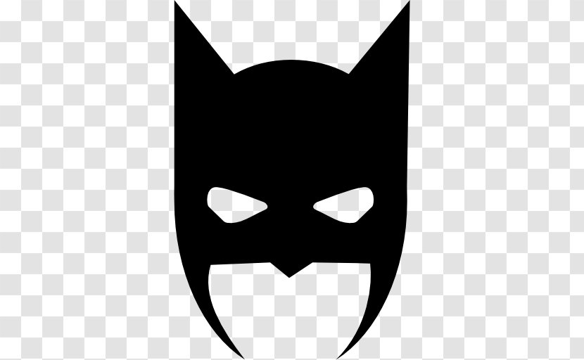 Batman Mask Robin Superhero - Black And White - Logo Transparent PNG