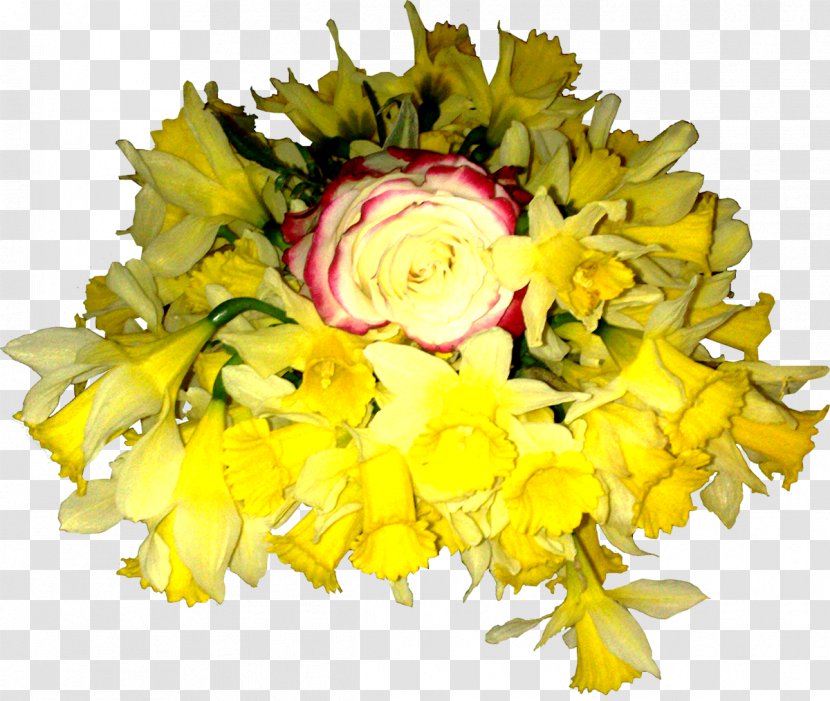 Cut Flowers Garden Roses Floral Design - Flower Yellow Transparent PNG