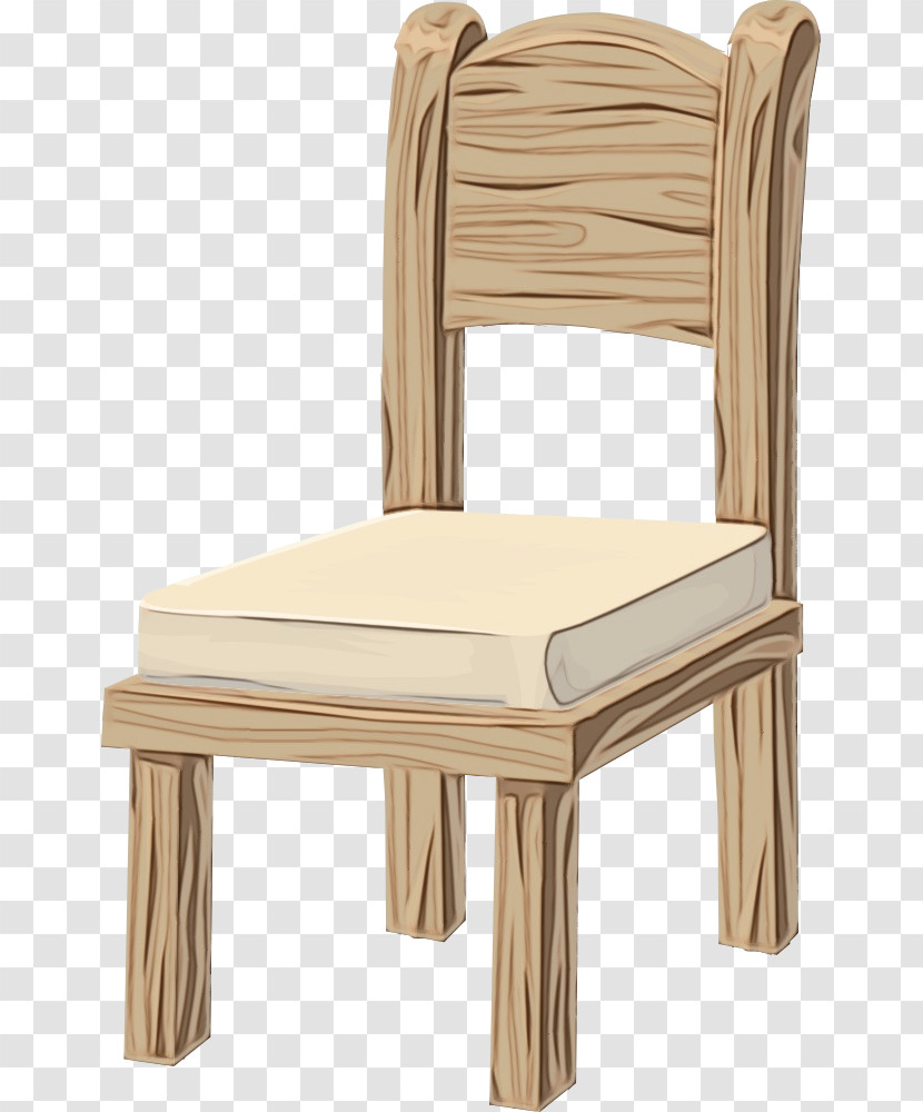 Chair Furniture Wood Beige Table Transparent PNG