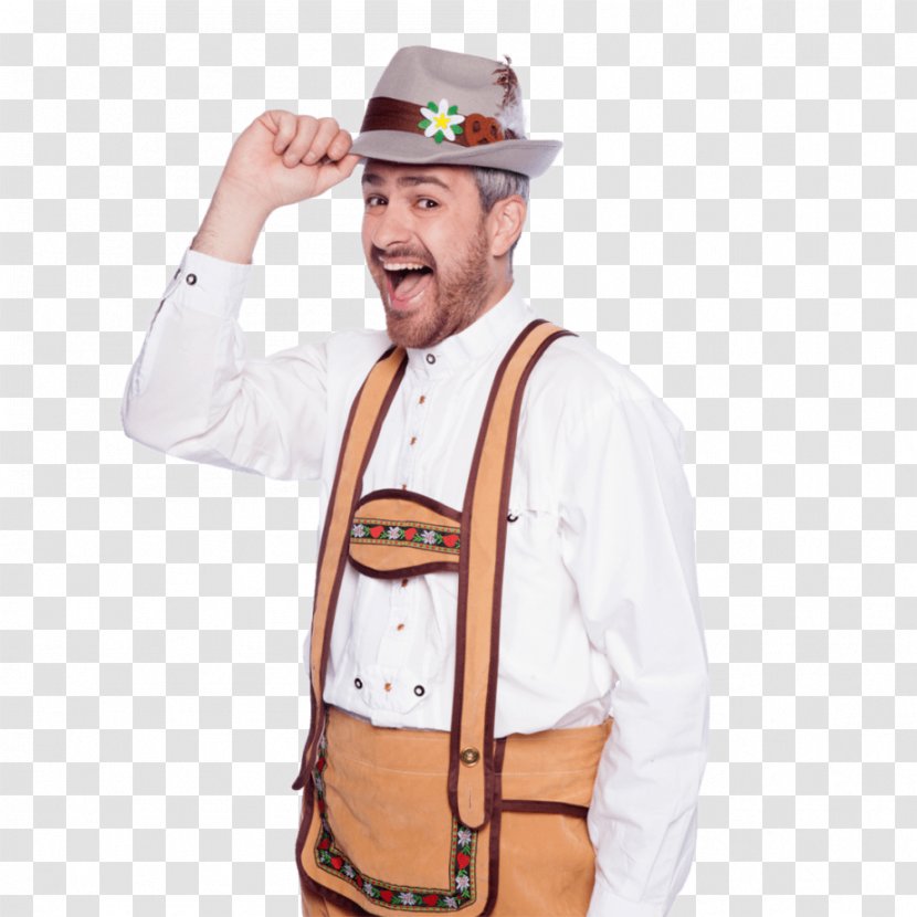 Tyrolean Hat Lederhosen Grey - Costume - Pretzel Transparent PNG