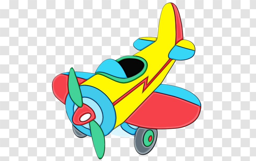 Airplane Cartoon - Propeller - Toy Biplane Transparent PNG