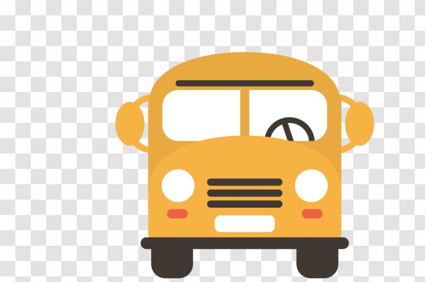 School Bus Taxi - First Day Of - Cartoon Transparent PNG