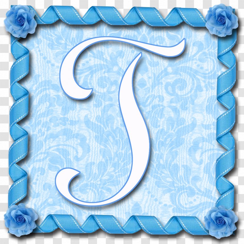Picture Frames Letter Case Alphabet Clip Art - Drawing - Floating Blue Ribbon Transparent PNG