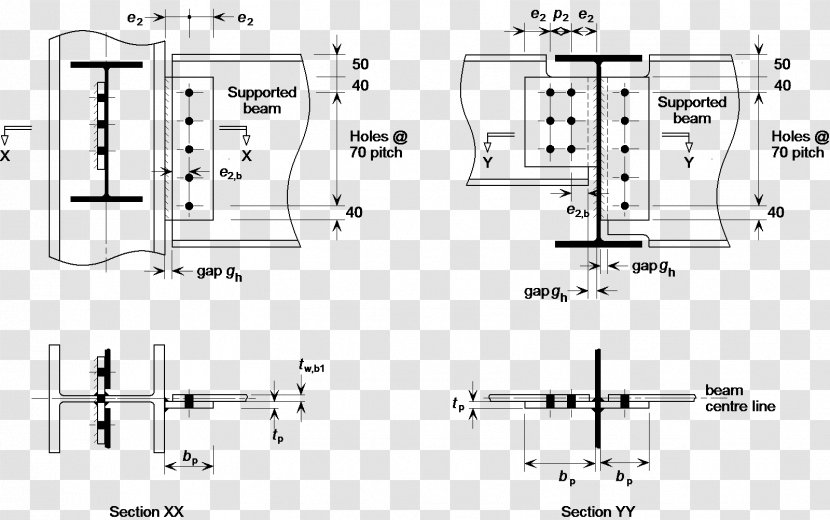 I-beam Steel Frame Framing - Column Transparent PNG