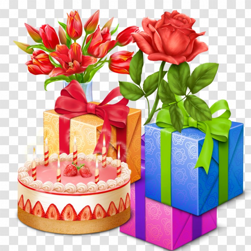 Gift Birthday Floral Design Image Cake - Anniversary - E Mail Transparent PNG