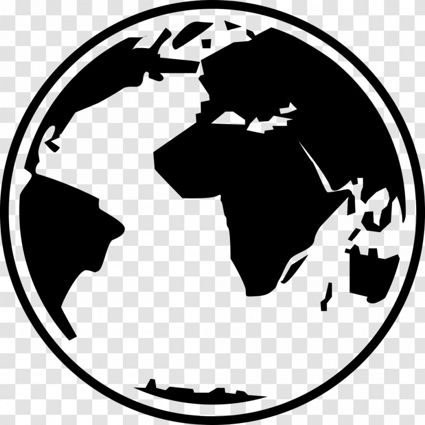 Globe Clip Art - Black - Earth Vector Transparent PNG
