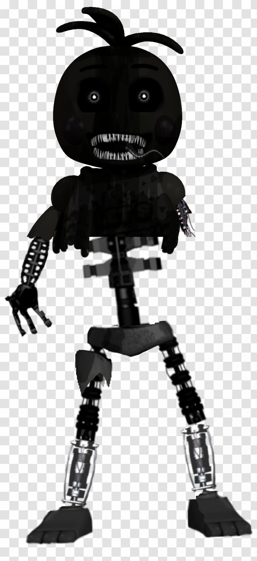 Five Nights At Freddy's 4 Nightmare Toy Black And White - Deviantart Transparent PNG