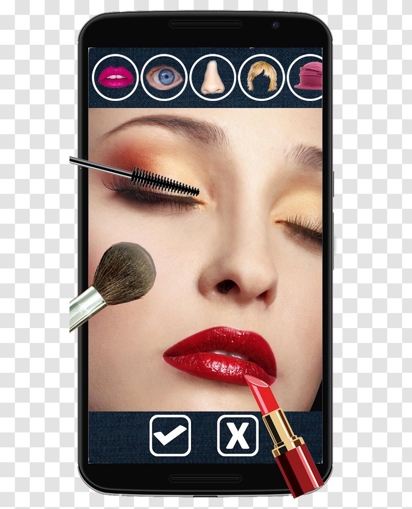 Lipstick Eyebrow Lip Gloss Eye Shadow Hair Coloring - Face Makeup Transparent PNG