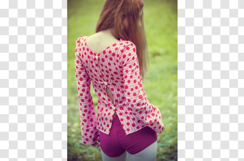 Polka Dot Shoulder Pink M Outerwear - Joint Transparent PNG