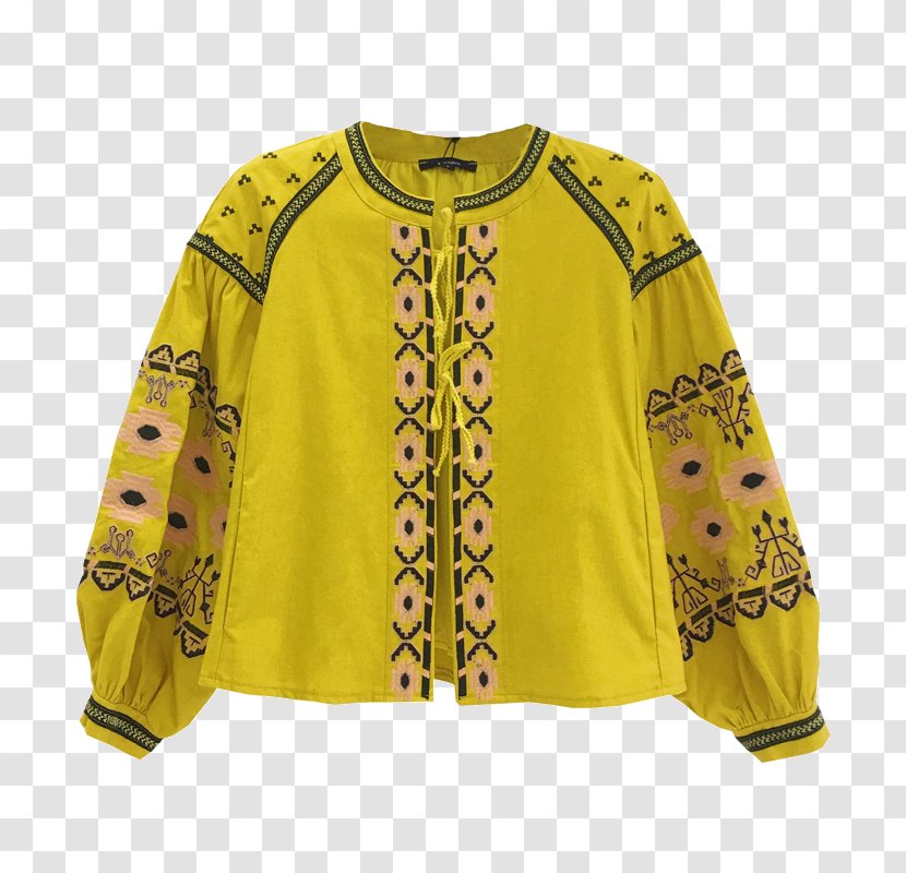 T-shirt Yellow Sleeve - Blouse - Jacket Sen Department Transparent PNG