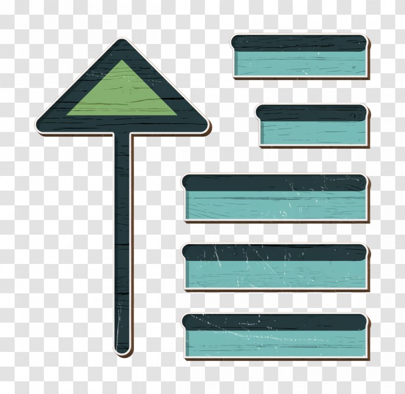 Align Icon Arrow Center Alignment - Green - Signage Rectangle Transparent PNG