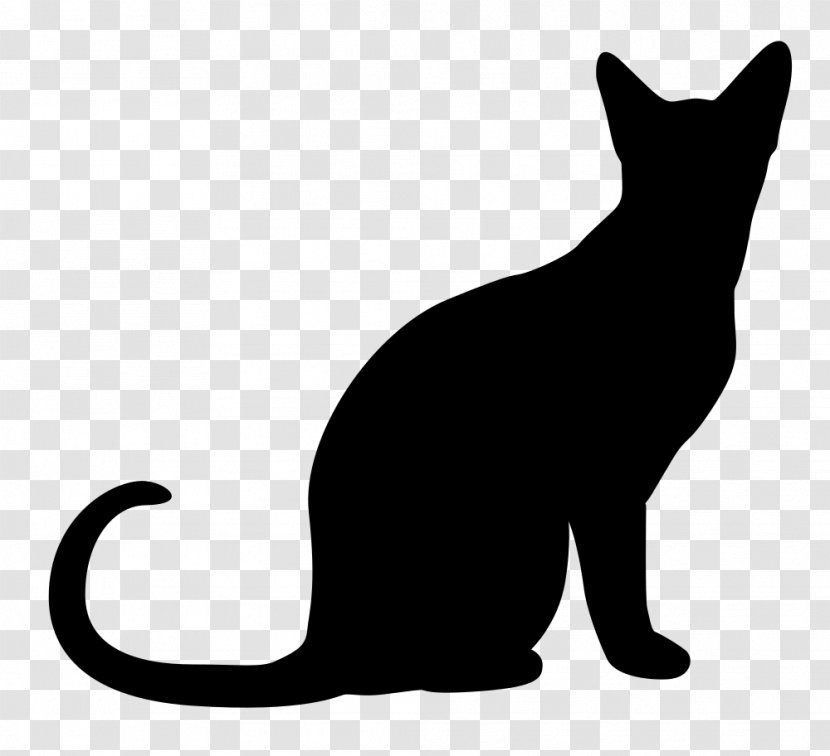 Cat Silhouette Clip Art - Tail - Cats Sitting Transparent PNG