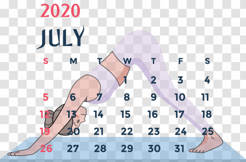 July 2020 Printable Calendar July 2020 Calendar 2020 Calendar Transparent PNG