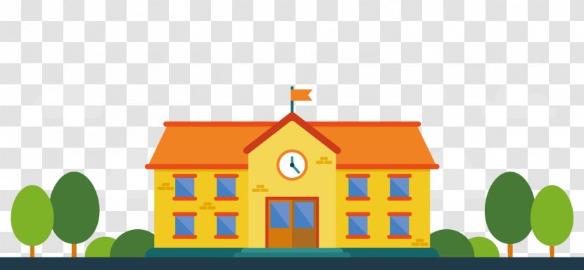 Student Malang School Education Learning - Elevation - Cartoon Orange Vector Transparent PNG