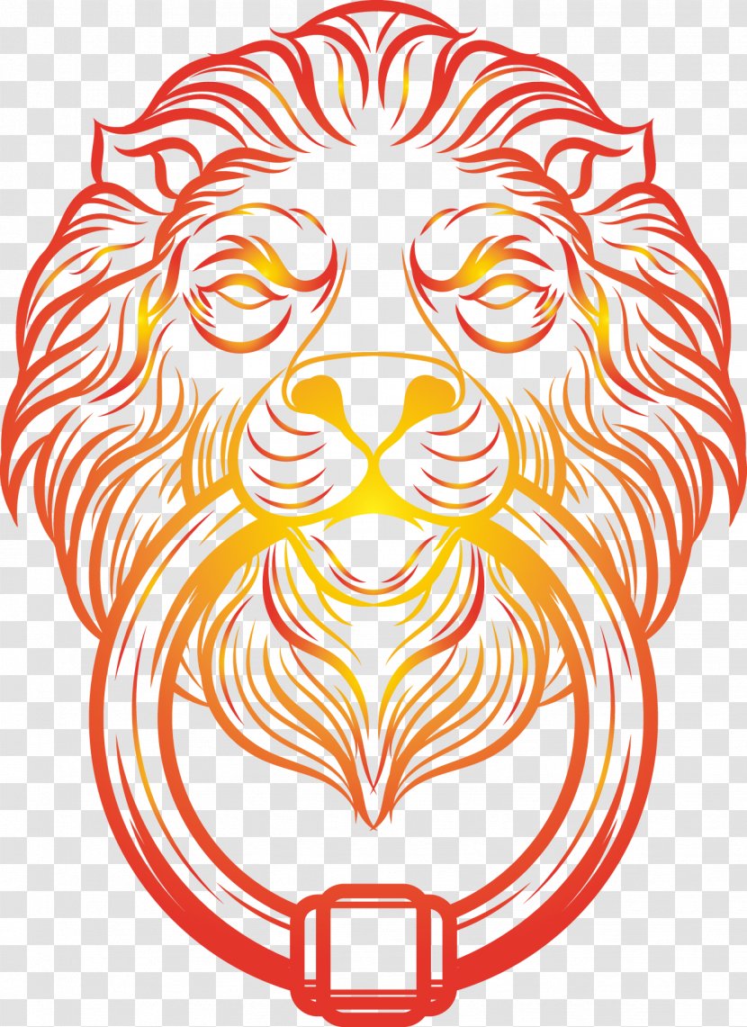 Lionhead Rabbit Clip Art - Lions Lock Pattern Vector Transparent PNG