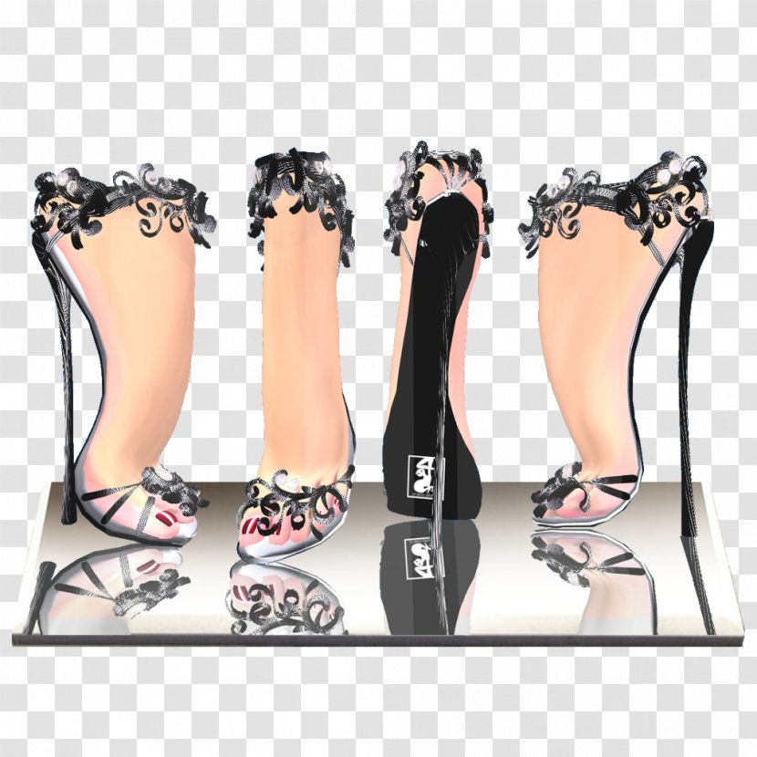High-heeled Shoe Sandal Calf Font - Heart - Diamond Shoes For Women Transparent PNG