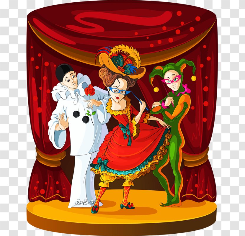 Harlequin Columbina Pierrot Commedia Dellarte - Circus Clown Transparent PNG