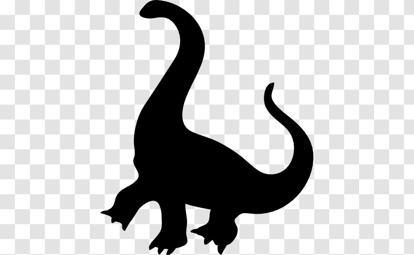 Giraffatitan Tyrannosaurus Dinosaur Silhouette - Vector Transparent PNG