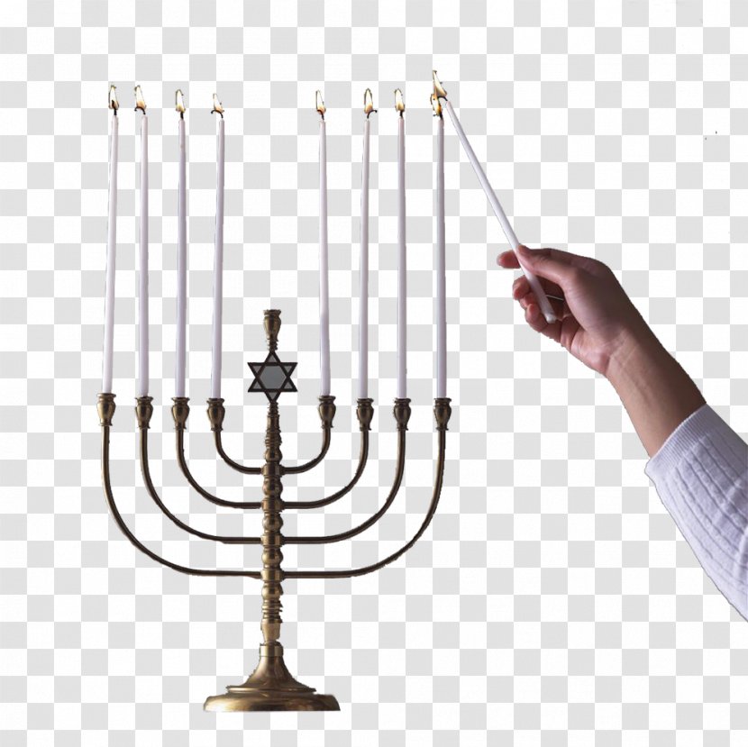 Light Candle Hanukkah Menorah Temple In Jerusalem - Jesus Transparent PNG