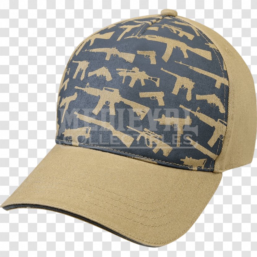 Baseball Cap Khaki Hat Gun Transparent PNG