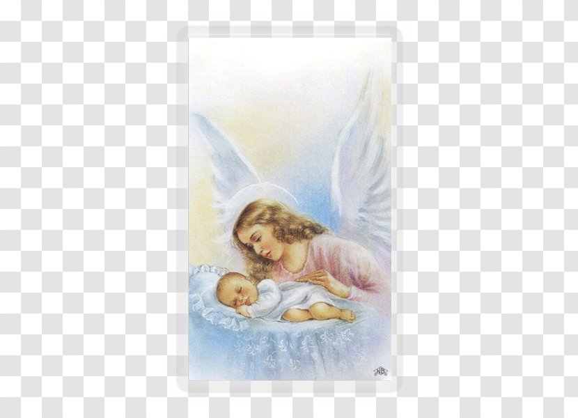 Holy Family Guardian Angel Infant Card - Snow - Baby Transparent PNG