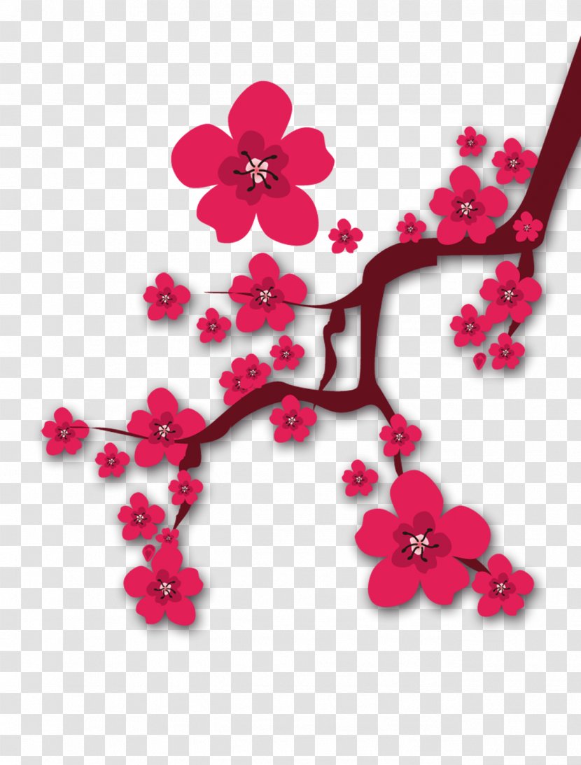Chinese New Year Years Day Festival Lunar - Flower - Plum Transparent PNG