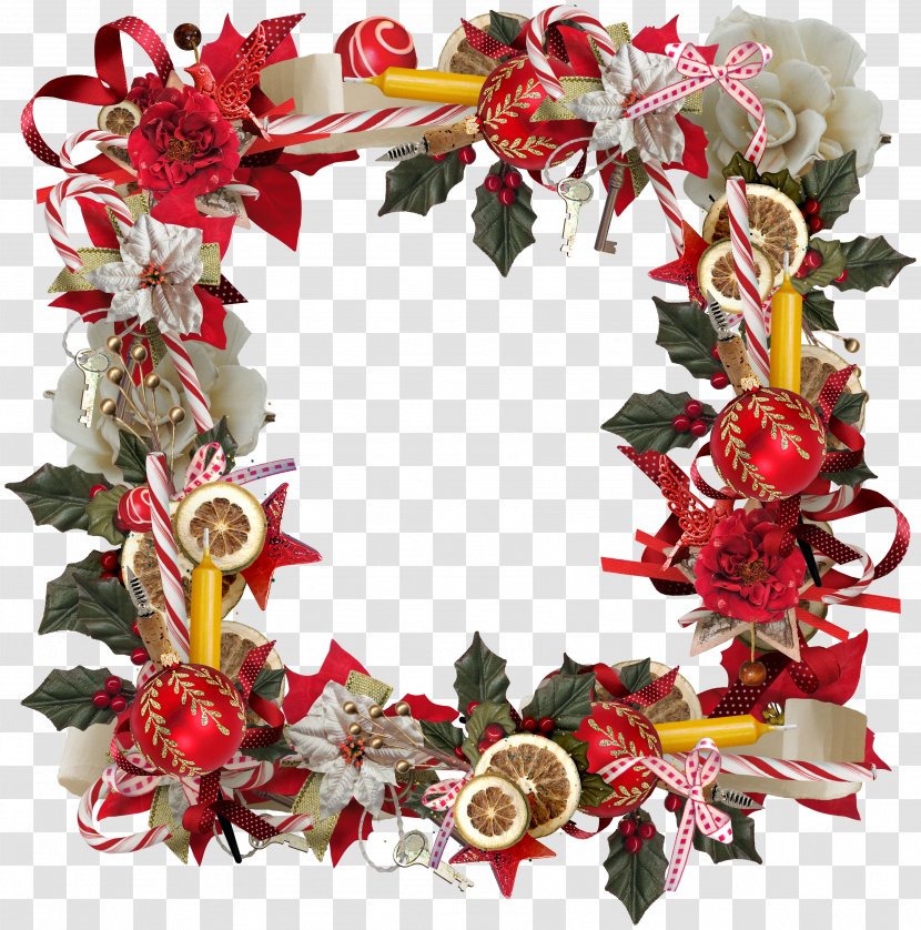 Christmas Tree Decoration - Heart - Wreath Frame Transparent PNG